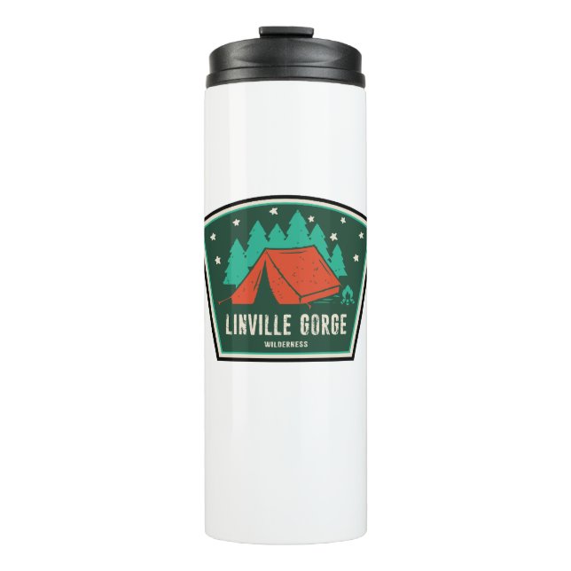 Linville Gorge Wilderness North Carolina Camping Thermosbecher (Vorderseite)