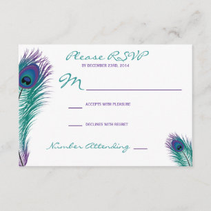 L'invitation chique du paon RSVP