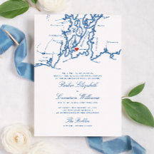 L'invitation de mariage Bohlin – Carte de Newport 