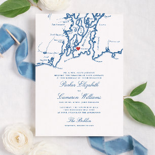 L'invitation de mariage Bohlin – Carte de Newport 