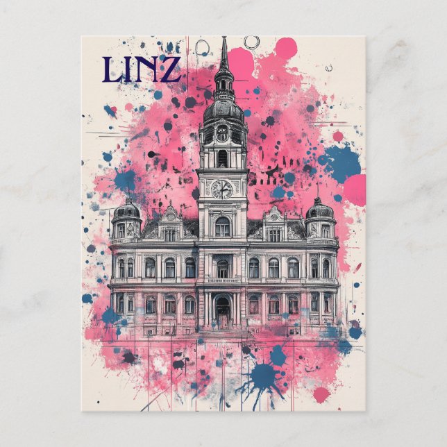 Linz Austria Travel Postkarte (Vorderseite)