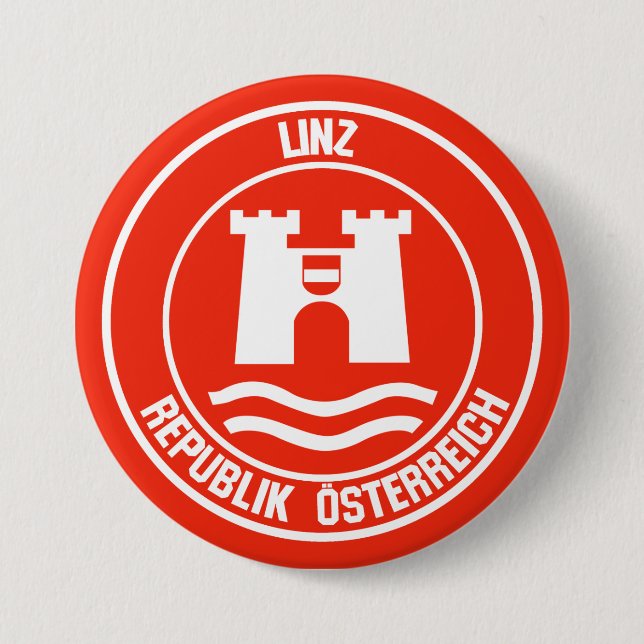 Linz Round Emblem Button (Vorderseite)