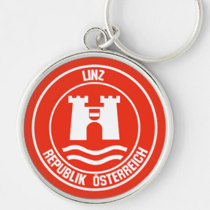 Linz Round Emblem Schlüsselanhänger