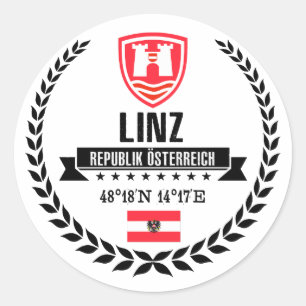 Linz Runder Aufkleber