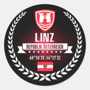 Linz Runder Aufkleber