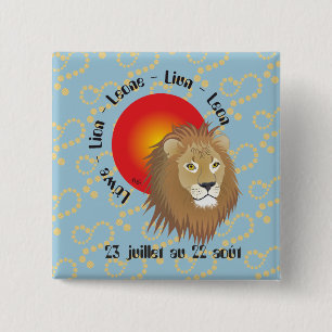 Lion 23 juillet au 22 août Boutons - Badges