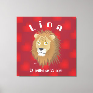 Lion 23 juillet au 22 août Impression sur toile Leinwanddruck