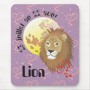 Lion 23 juillet au 22 août Tapi de souri Mousepad