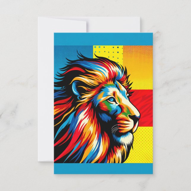 Lion 3,5 x 5 Notecard (Vorderseite)