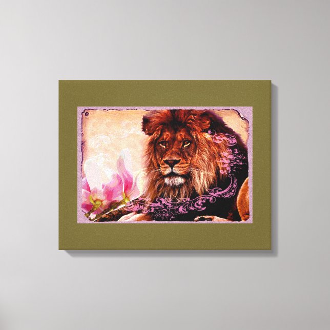 Lion 3 - überzogene Leinwand (Vorderseite)