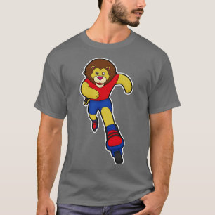 Lion als Skater mit Inline-Skaten T-Shirt