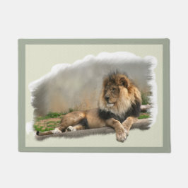 Lion an der Erholung Wildlife Fußmatte