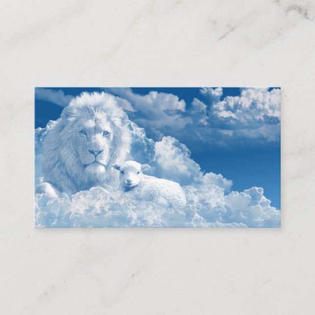 Lion and Lamb Business Card Visitenkarte (Vorderseite)