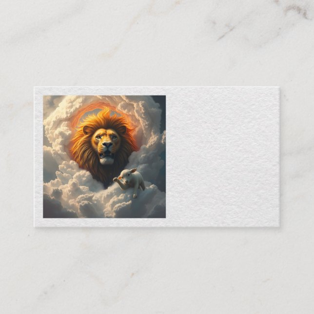Lion and Lamb Business Card Visitenkarte (Vorderseite)