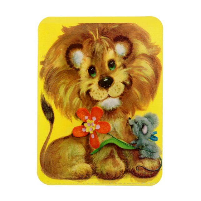 Lion and Mouse Magnet (Vertikal)