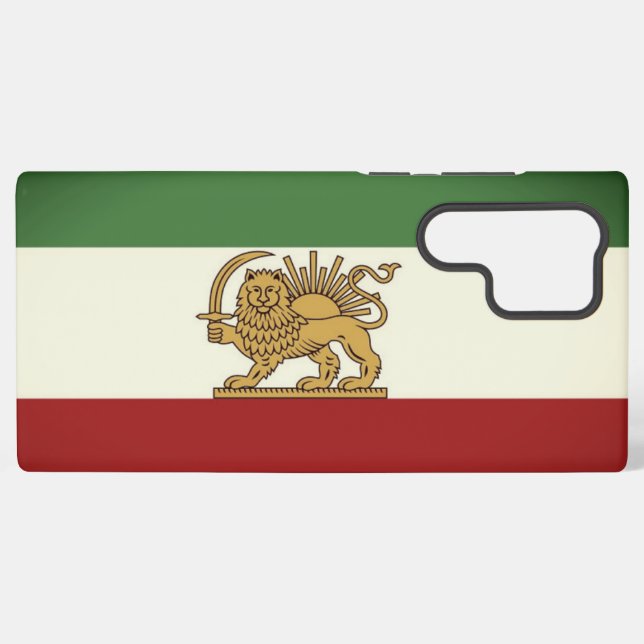Lion and Sun Rustic Flag Phone Case Samsung Galaxy Hülle (Rückseite (Horizontal))