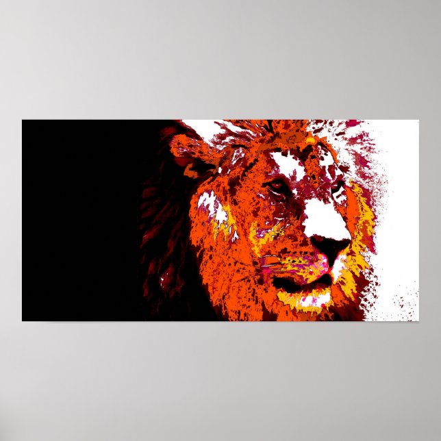 Lion Animal Art Poster (Vorne)