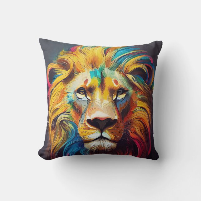 Lion Animal Discovery Adventure Nature Planet Kissen (Vorderseite)