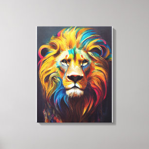 Lion Animal Discovery Adventure Nature Planet Leinwanddruck