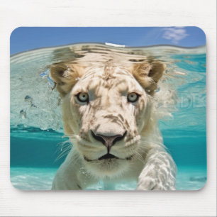 Lion Animal Fun Nature Wasserspielen Mousepad