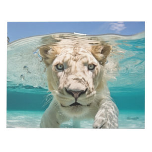 Lion Animal Fun Nature Wasserspielen Notizblock