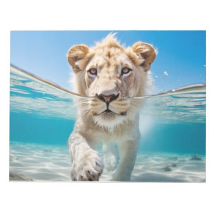 Lion Animal Fun Nature Wasserspielen Notizblock
