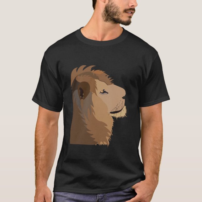 Lion Animal Wildlife T-Shirt (Vorderseite)