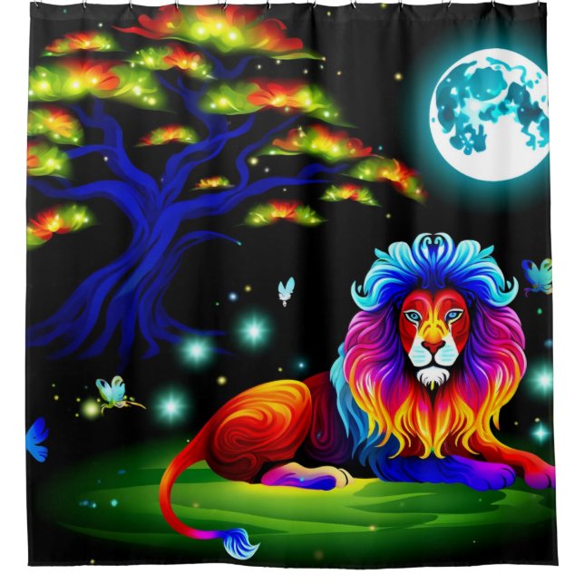 Lion Art Duschvorhang (Vorderseite)