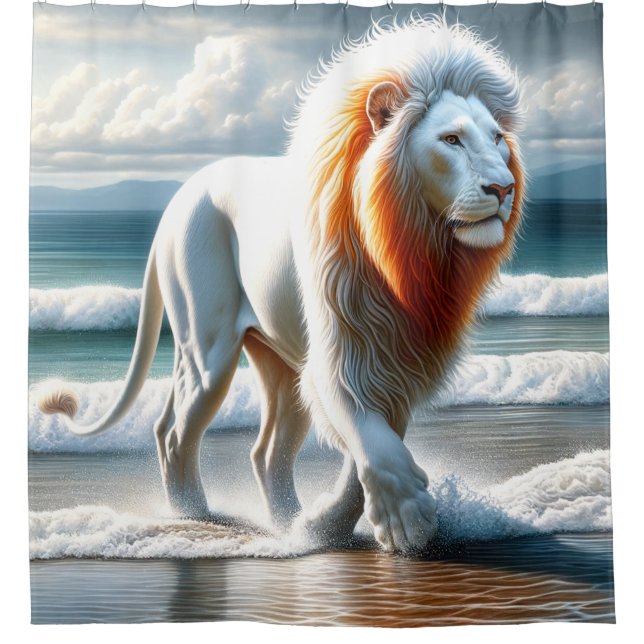 Lion Art Duschvorhang (Vorderseite)