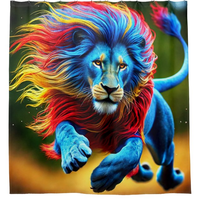 Lion Art Duschvorhang (Vorderseite)