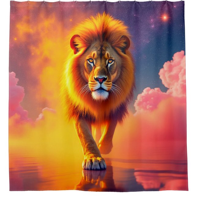 Lion Art Duschvorhang (Vorderseite)