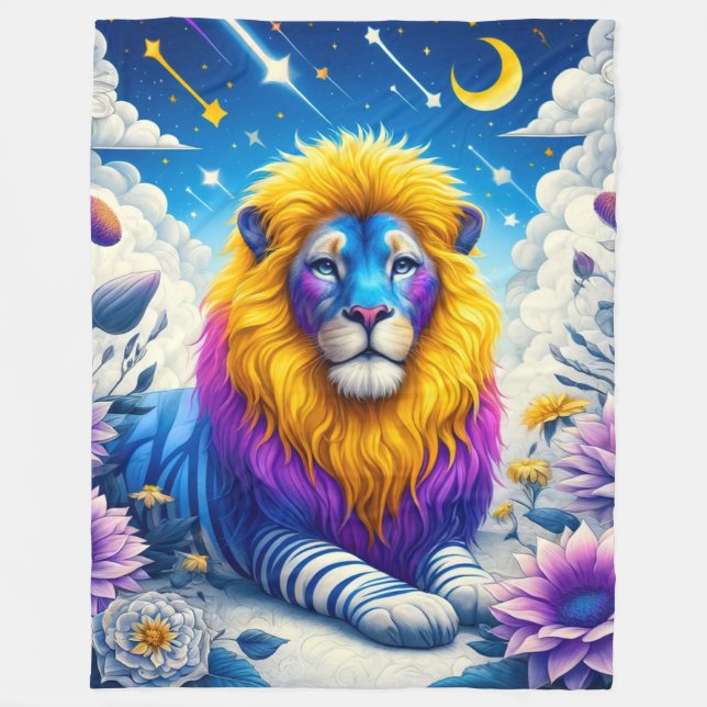 Lion Art Fleecedecke (Vorderseite)