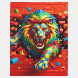 Lion Art Fleecedecke