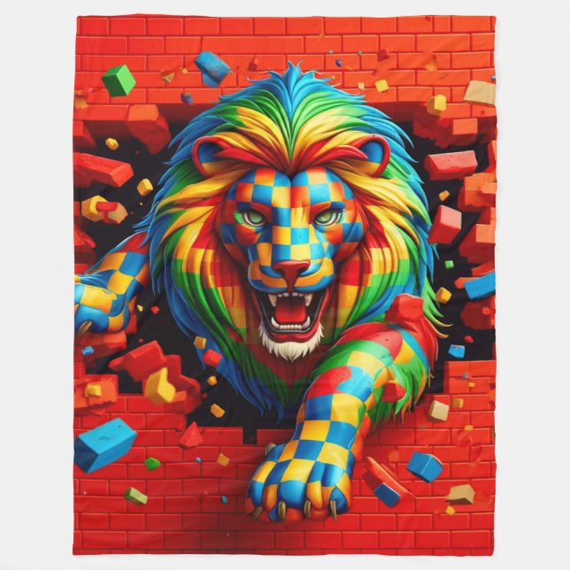 Lion Art Fleecedecke (Vorderseite)