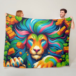 Lion Art Fleecedecke