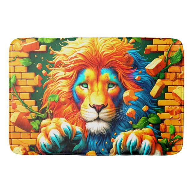 Lion Artwork Badematte (Vorderseite)