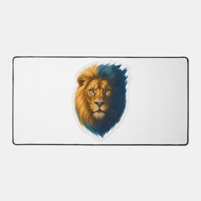 Lion Artwork - Bicolor Schreibtischunterlage (Vorderseite)