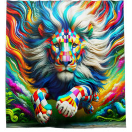 Lion Artwork Duschvorhang