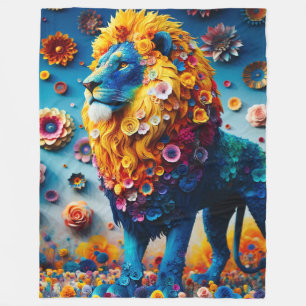Lion Artwork Fleecedecke
