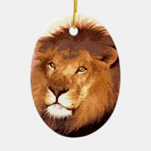 Lion Artwork Keramikornament