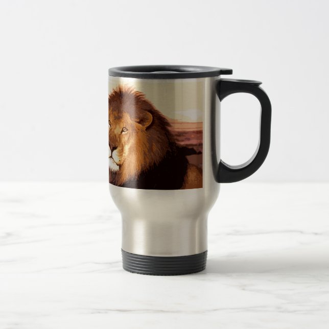 Lion Artwork Reisebecher (Rechts)