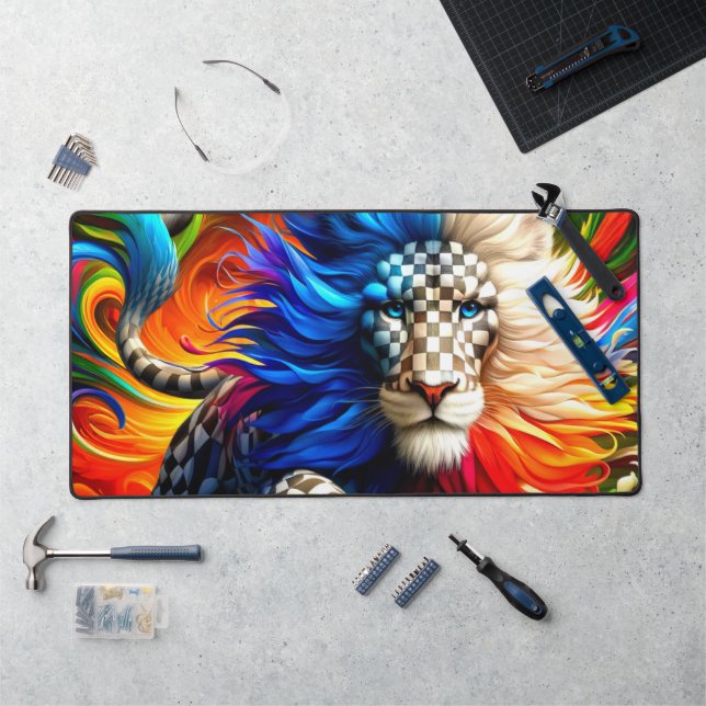 Lion Artwork Schreibtischunterlage (Arbeitsplatz)