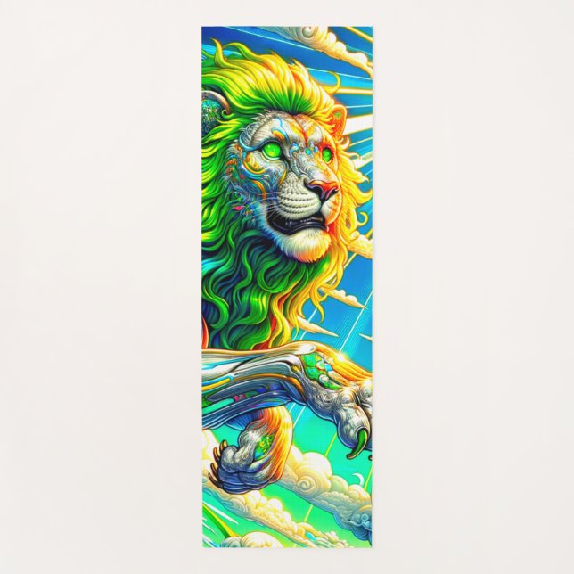 Lion Artwork Yogamatte (Vorderseite)