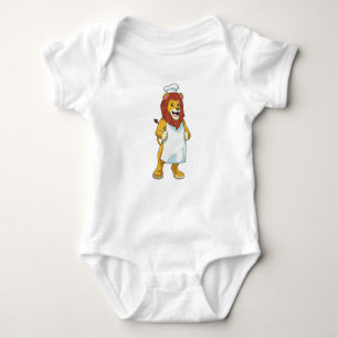 Lion as Cook mit Koch Hut & Kochen Schürze Baby Strampler