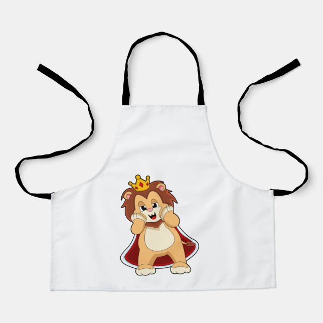 Lion as King mit Crown.PNG Schürze (Vorderseite)