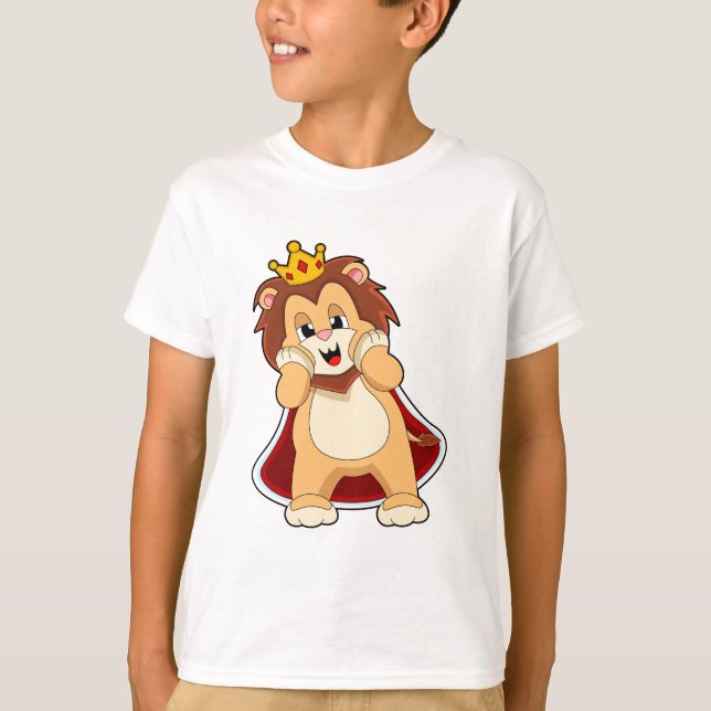 Lion as King mit Crown.PNG T-Shirt (Vorderseite)