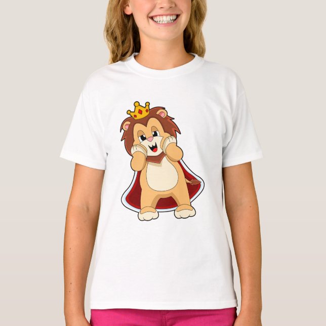 Lion as King mit Crown.PNG T-Shirt (Vorderseite)