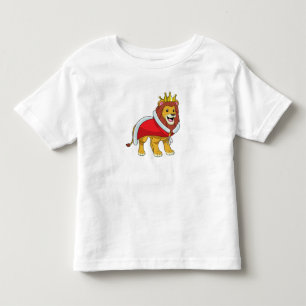 Lion as King with Crown & Cape Kleinkind T-shirt