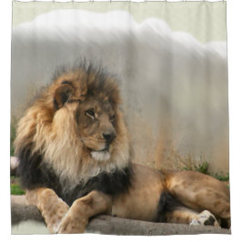 Lion at Erholung Wildlife Duschvorhang