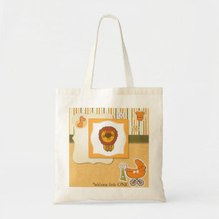Lion Baby Announction Tote Bag Tragetasche